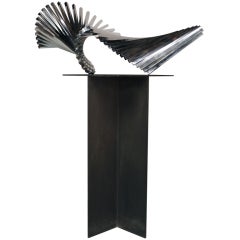Large 3d Stainless Sculpture By David Lee Brown 1973