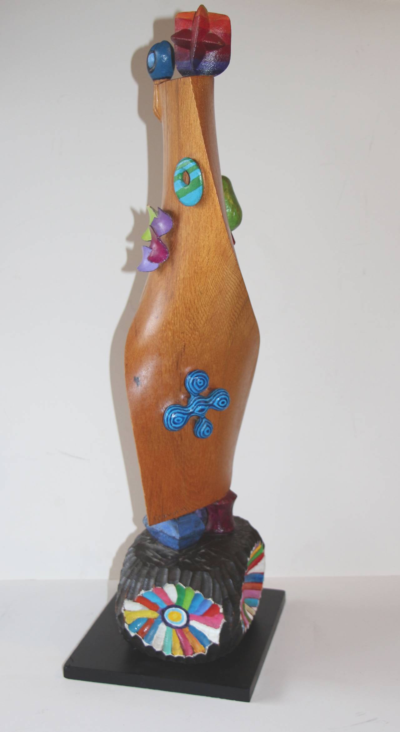 American Whimsical Wood Sculpture by Noted NJ Artist Fred Schumm For Sale