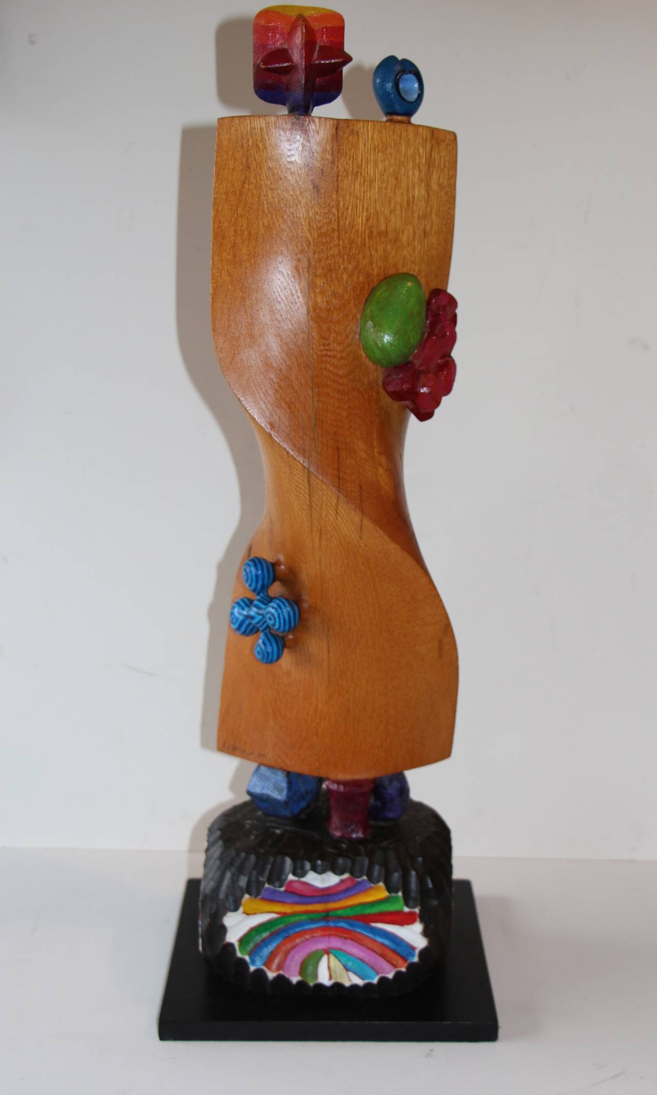 20th Century Whimsical Wood Sculpture by Noted NJ Artist Fred Schumm For Sale