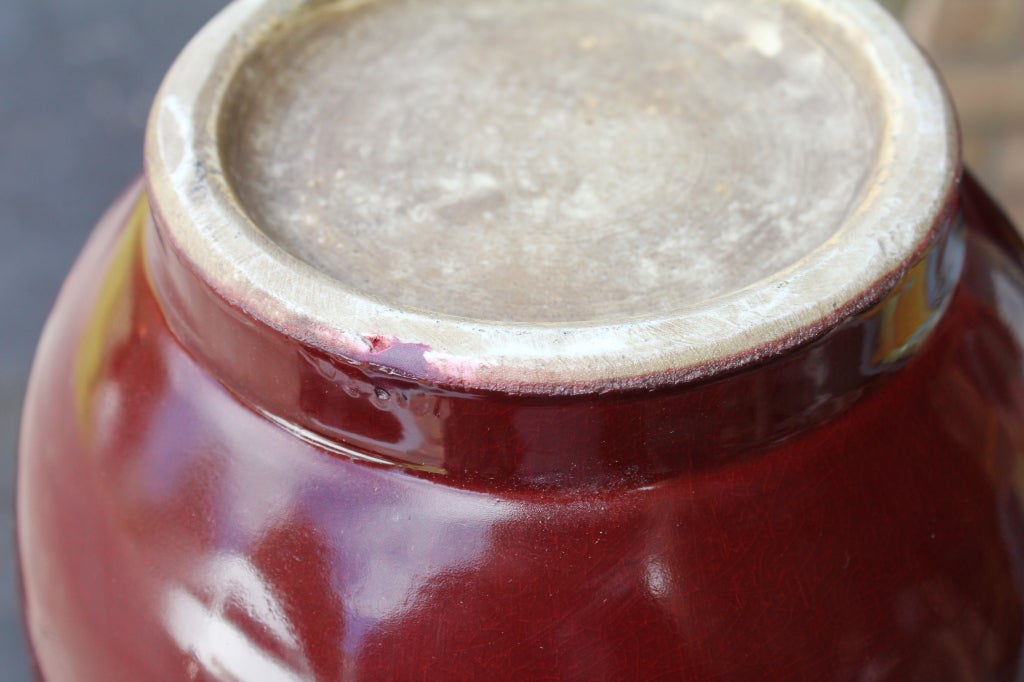 Pottery Chinese Oxblood Vase For Sale