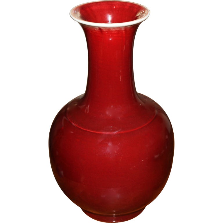Chinese Oxblood Vase For Sale at 1stDibs