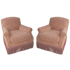 Pair of Comfortable Overstuffed Chairs