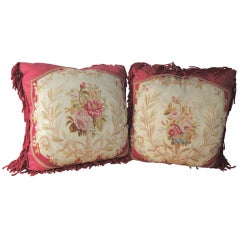 Pair of Floral Tapestry Pillows