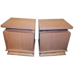 Pair Of White Washed Mahogany Night Stands