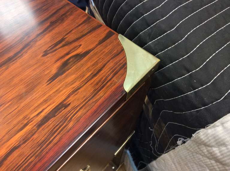 Pair of rosewood John Stuart campaign chests 4