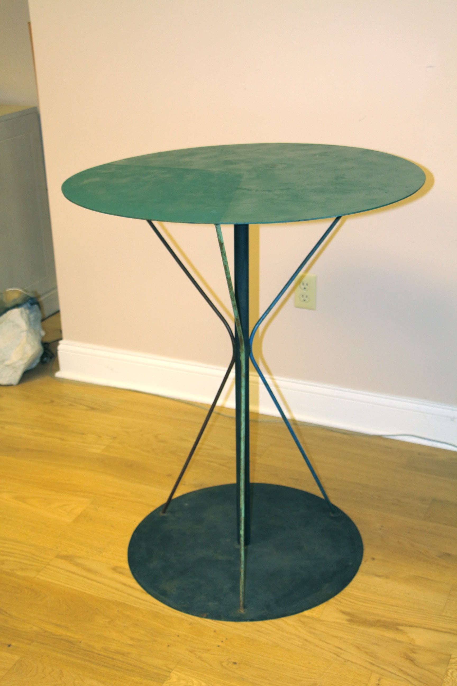 Painted Iron Outdoor Table at 1stDibs