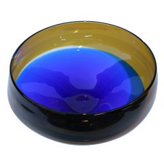 Hokanson Dix Boar Art Glass Center Bowl