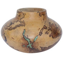 Martha Fraser Hand Turned Bowl With Inlay