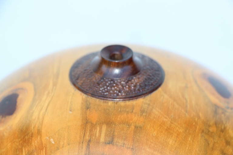 Folk Art Norfolk Island Pine Hand-Turned Vessel John Mascoll