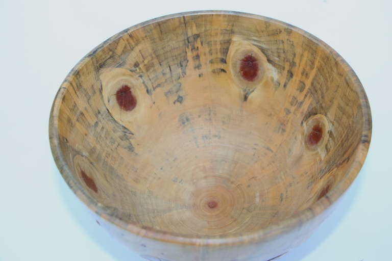 Hand Turned Wood Bowl By Martha Fraser In Good Condition In Palm Springs, CA