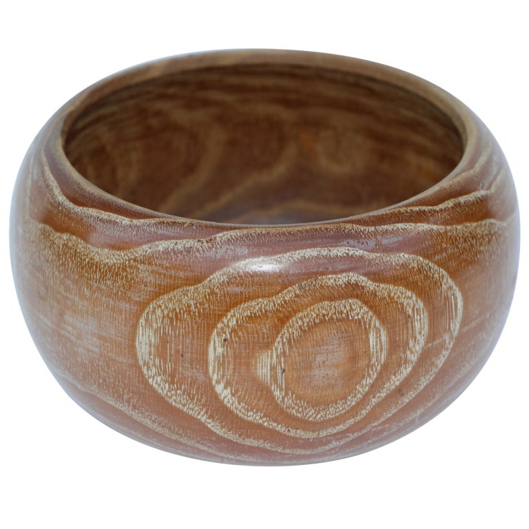 Beautiful Hand Turned Exotic Wood Bowl For Sale at 1stdibs