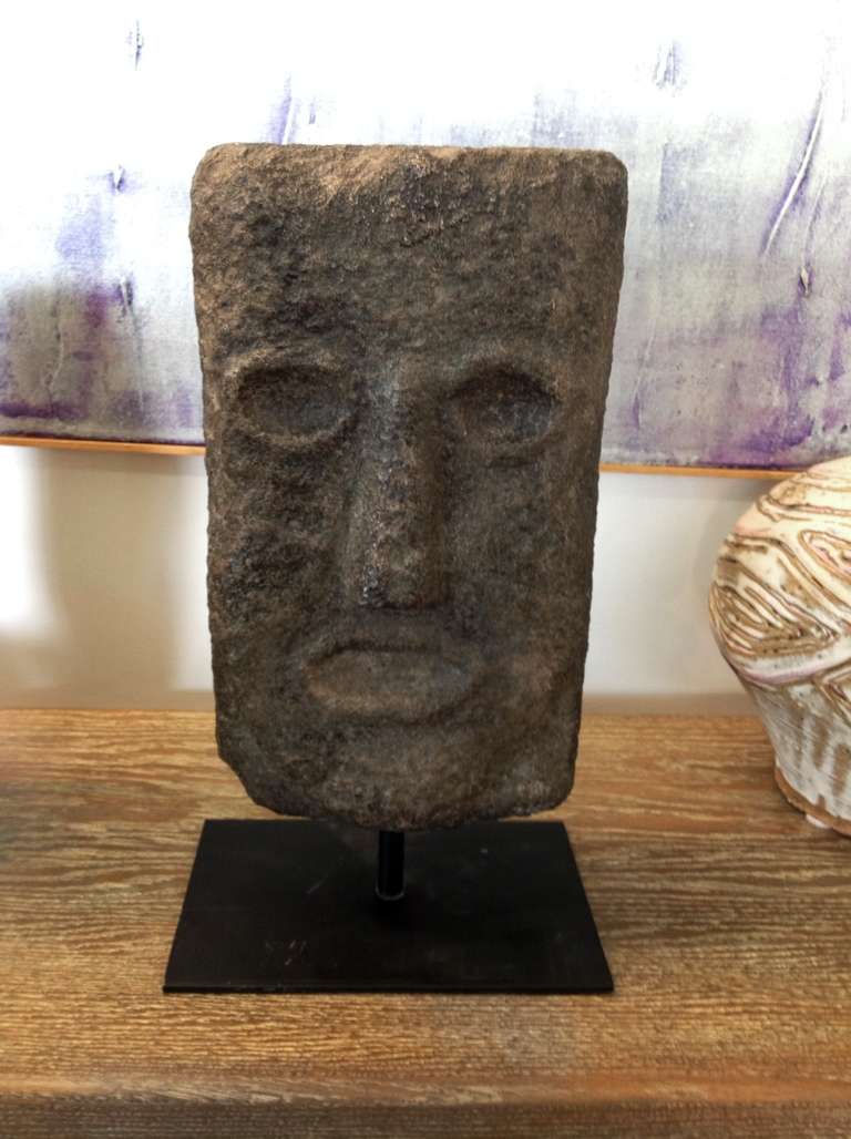 Abstract hand carved stone sculpture