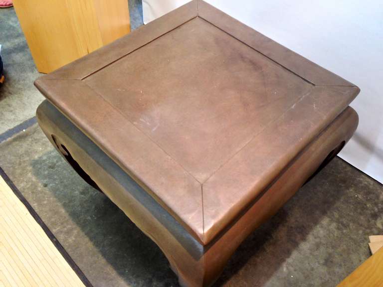 Heavy Asian Style Bronze Table In Good Condition In Palm Springs, CA