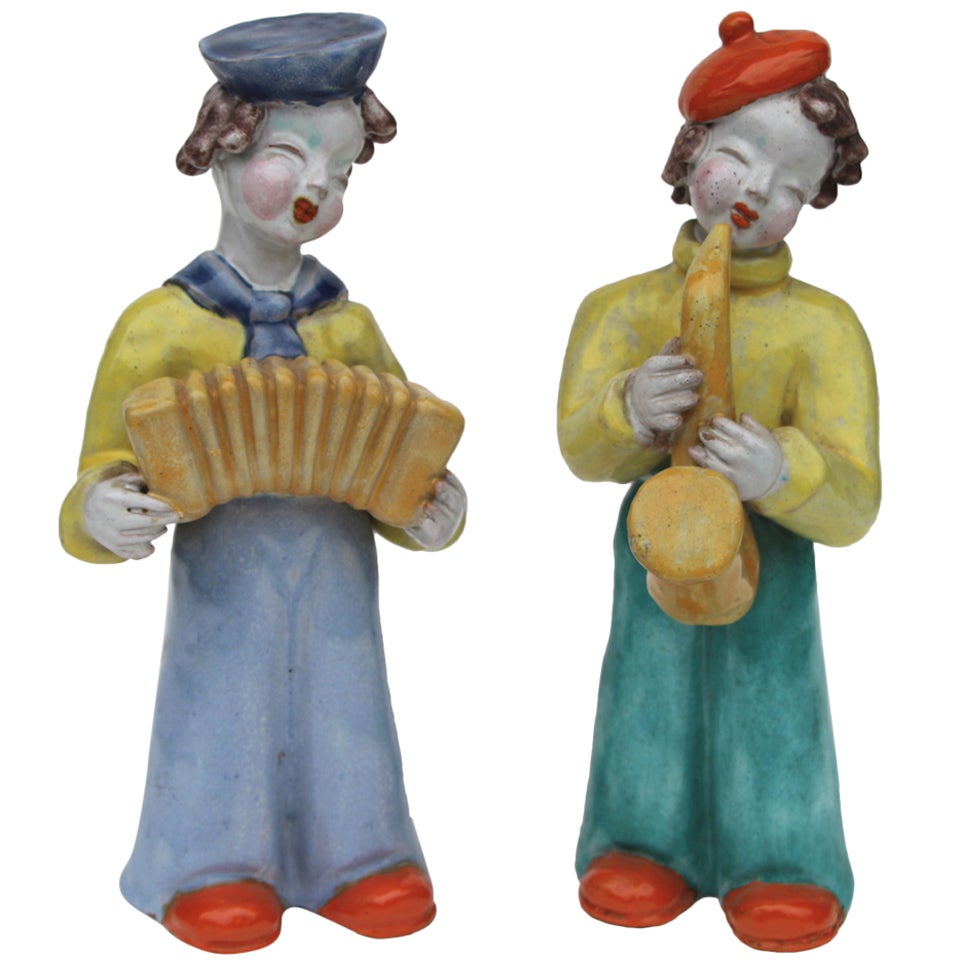 Secessionist Figures by Hungarian Maria Rahmer For Sale