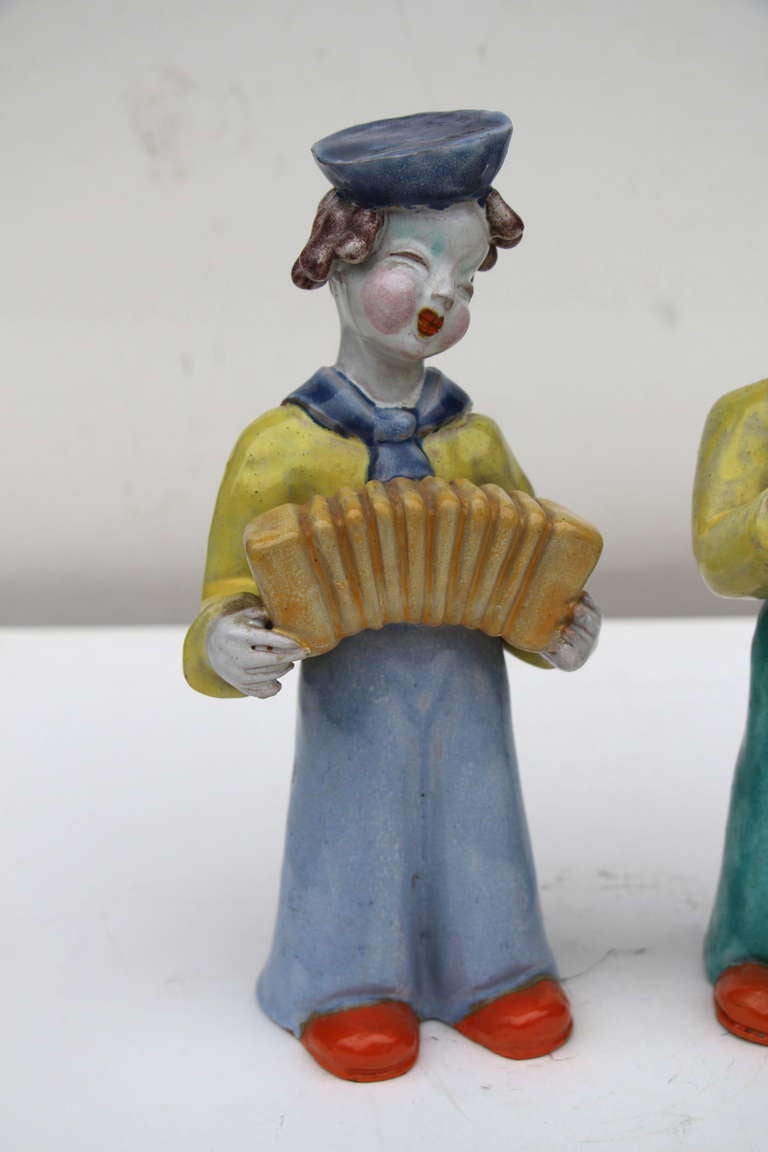 Bauhaus Secessionist Figures by Hungarian Maria Rahmer For Sale