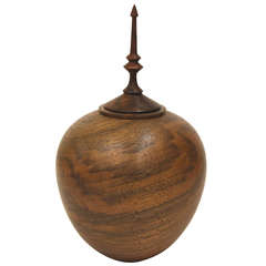 Beautiful black walnut turned vessel by Paul Maurer 6