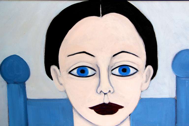 Outsider artist Don Denarie Blue eyed Nude In Good Condition In Palm Springs, CA