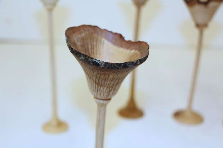 Exquisite set of six cups by Paul Maurer