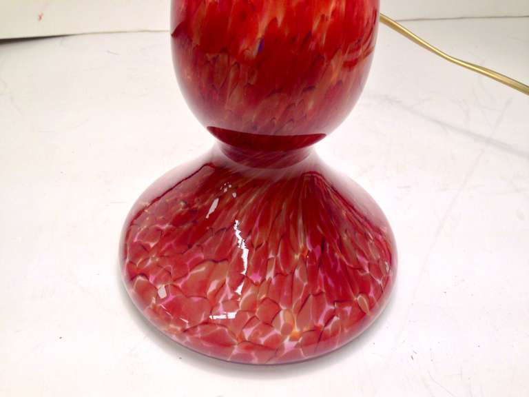 Michele Luzoro Signed Handblown Glass Lamp