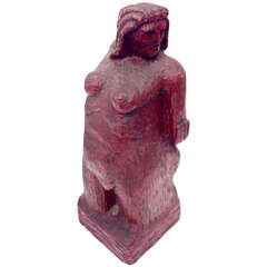 Direct Wood Carving of a Nude Woman 11