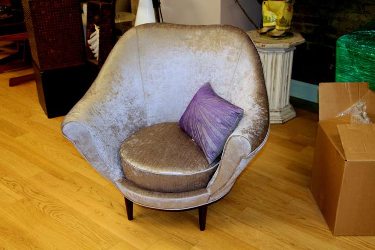 20th Century Italian Chairs in Silk Velvet 6