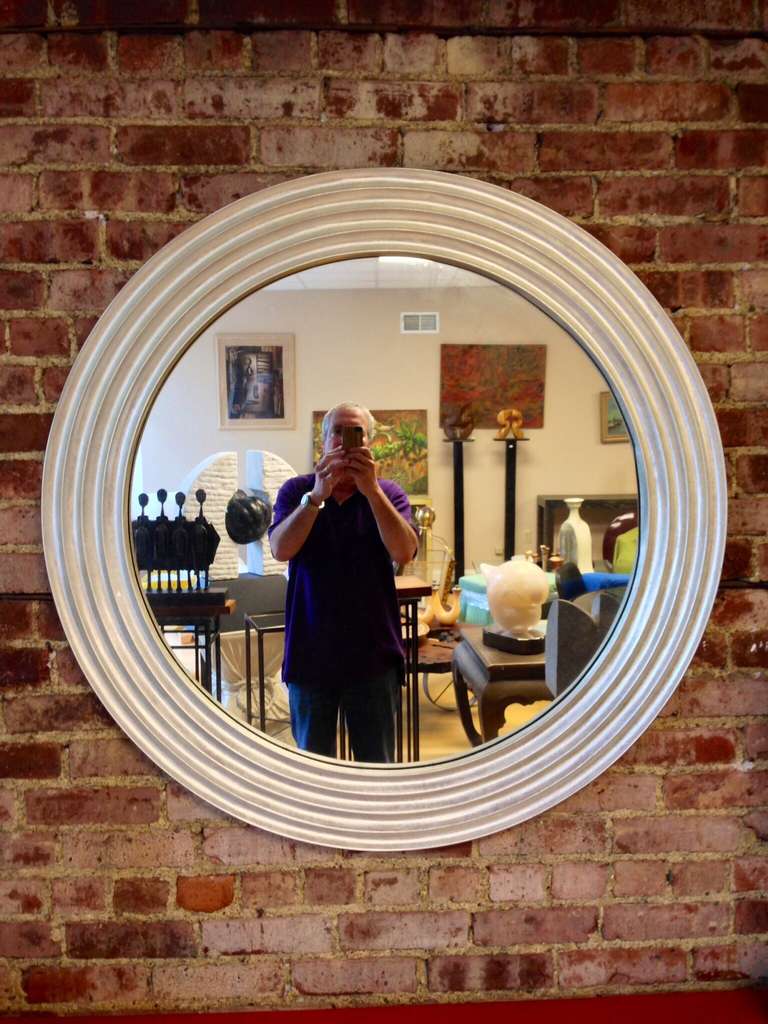 Handmade Enrique Garcel Silver Leaf Mirror