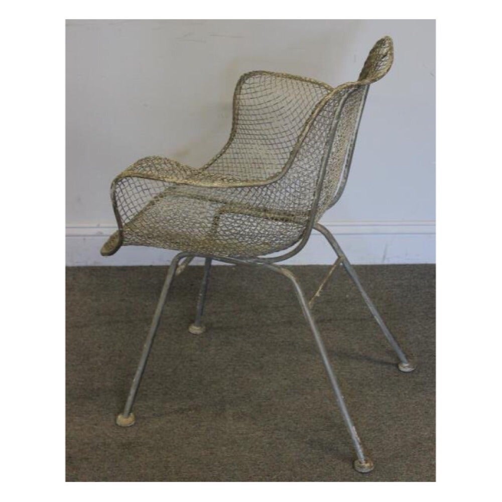 Woodard Sculptural Pair of Chaise Lounges and Two Chairs