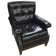 Patent Leather Club Chair