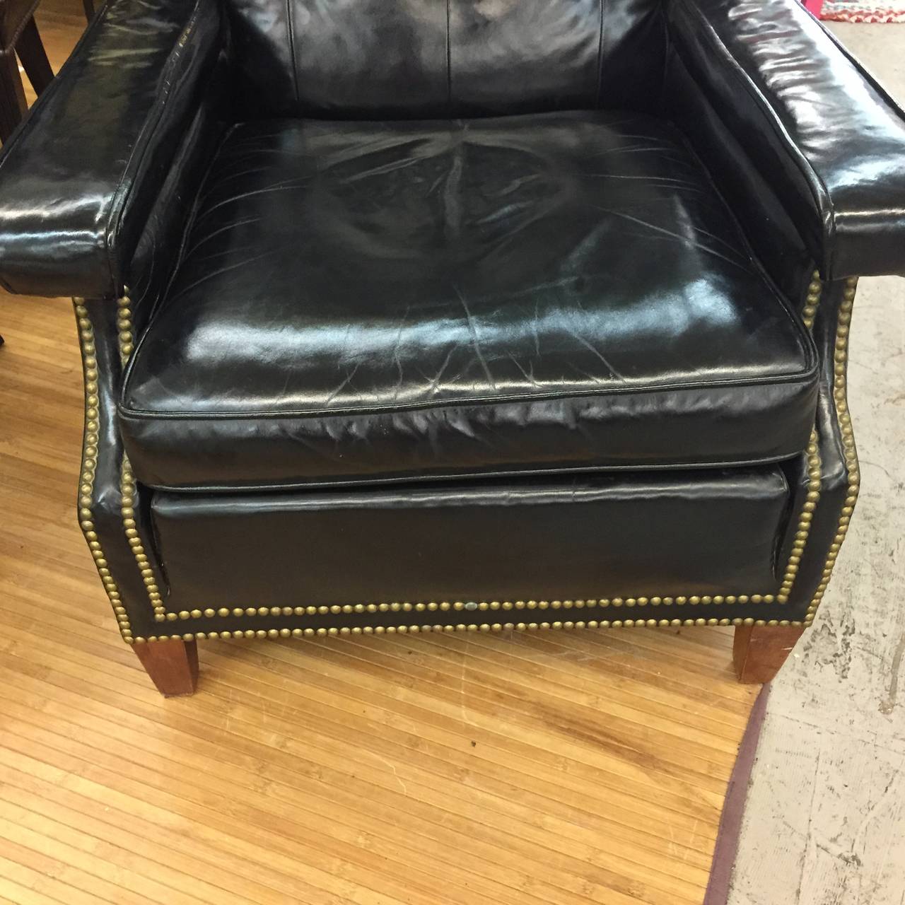 Patent Leather Club Chair 2