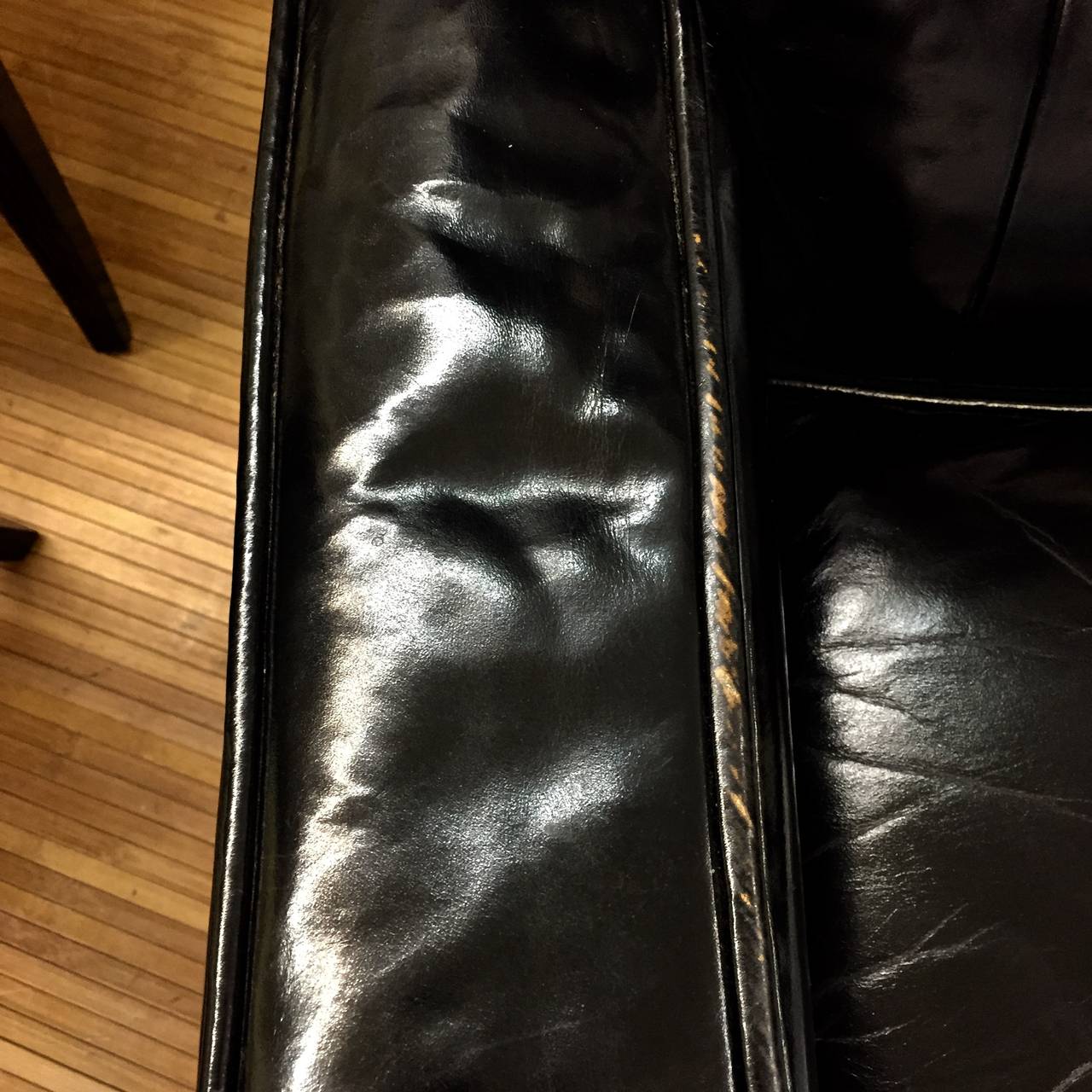 Mid-20th Century Patent Leather Club Chair
