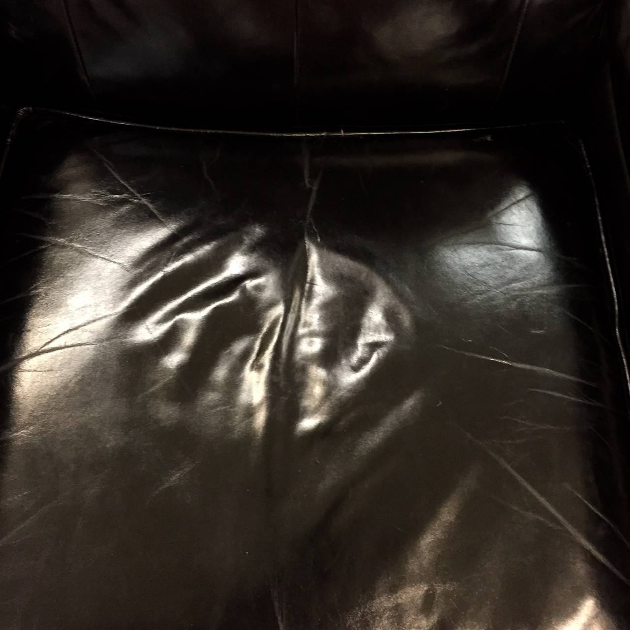 Patent Leather Club Chair 1