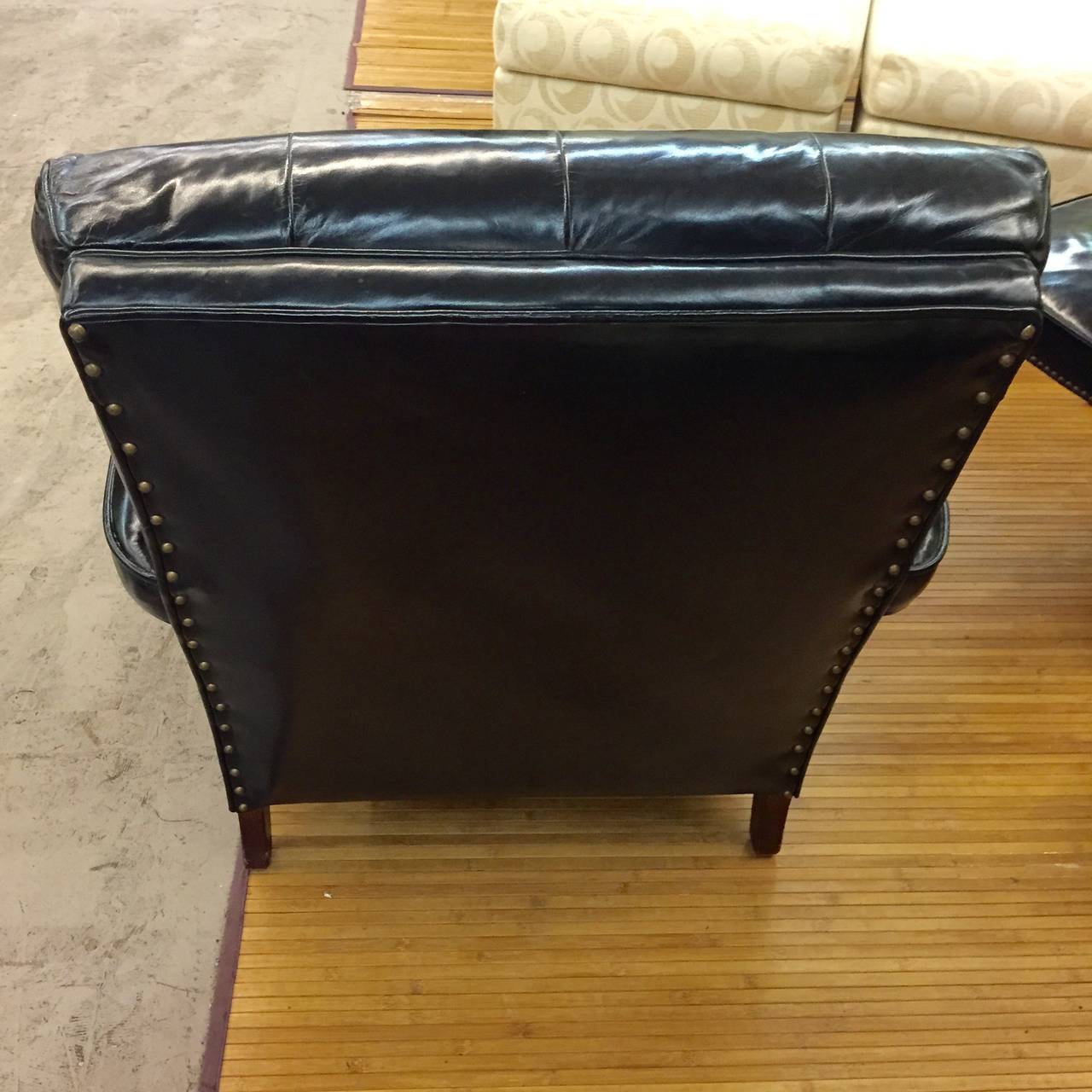 American Patent Leather Club Chair