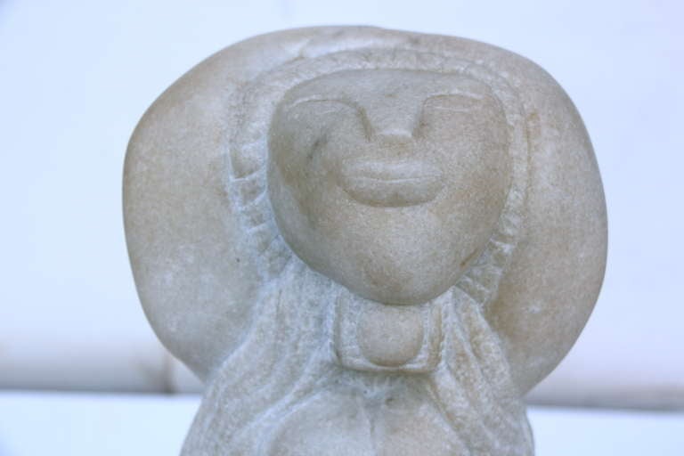 Unknown Stone Carving Monogrammed, Dated 1979 For Sale