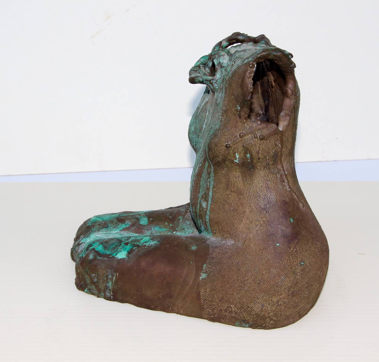 Cast Bronze nude woman torso