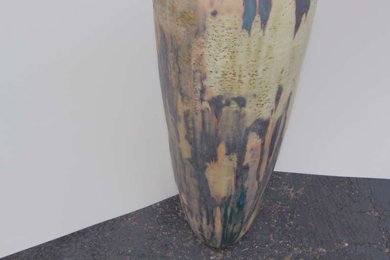 Large Pottery Vase by Darren Prodger Student of Toshiko Takaezu In Good Condition In Palm Springs, CA