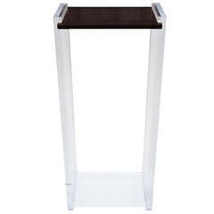 Great Lucite and Lacewood pedestal