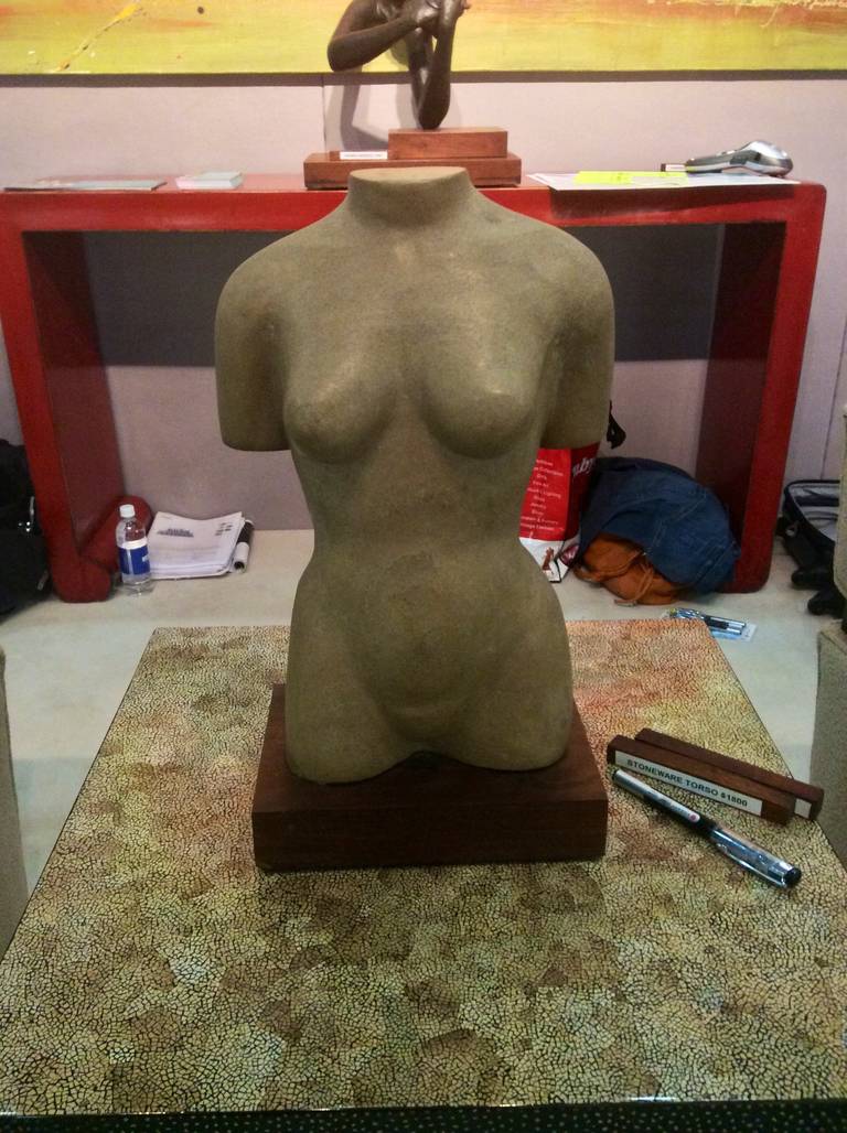 Stoneware Torso Mounted