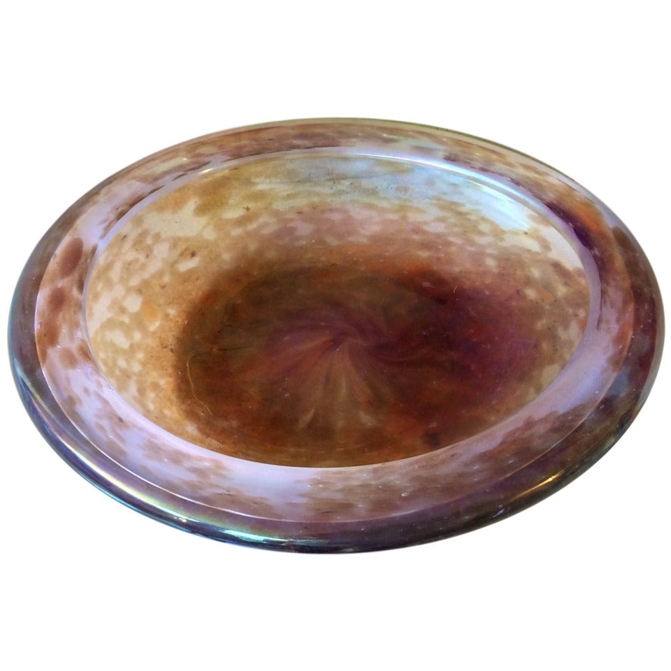 Beautiful Iridescent Art Glass Bowl