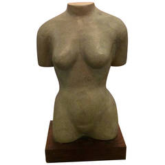 Stoneware Torso Mounted