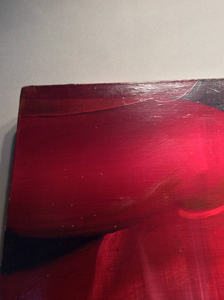 Stunning Large Red Abstract by Noted Ny Artist Marianne Stikas For Sale 1