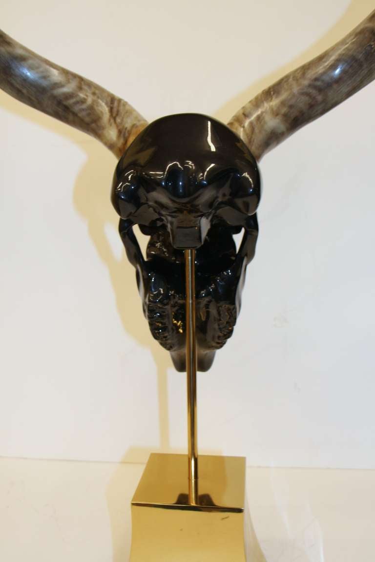 20th Century Jonson Cornell Ltd Kudu Head with Malachite Inlay