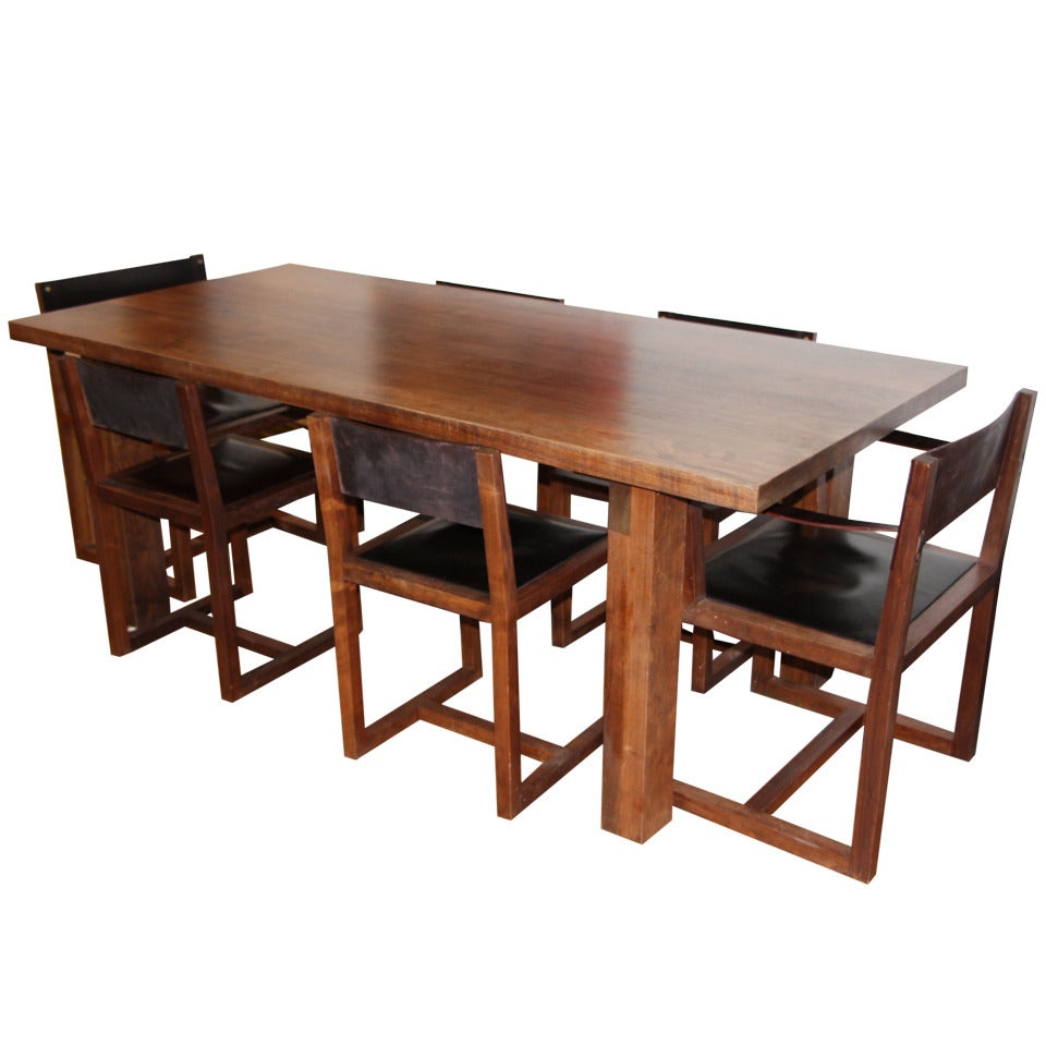 BDDW Walnut and Leather Set