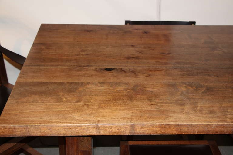 20th Century BDDW Walnut and Leather Set