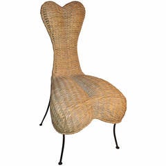 Sculptural Woven Heart Chair