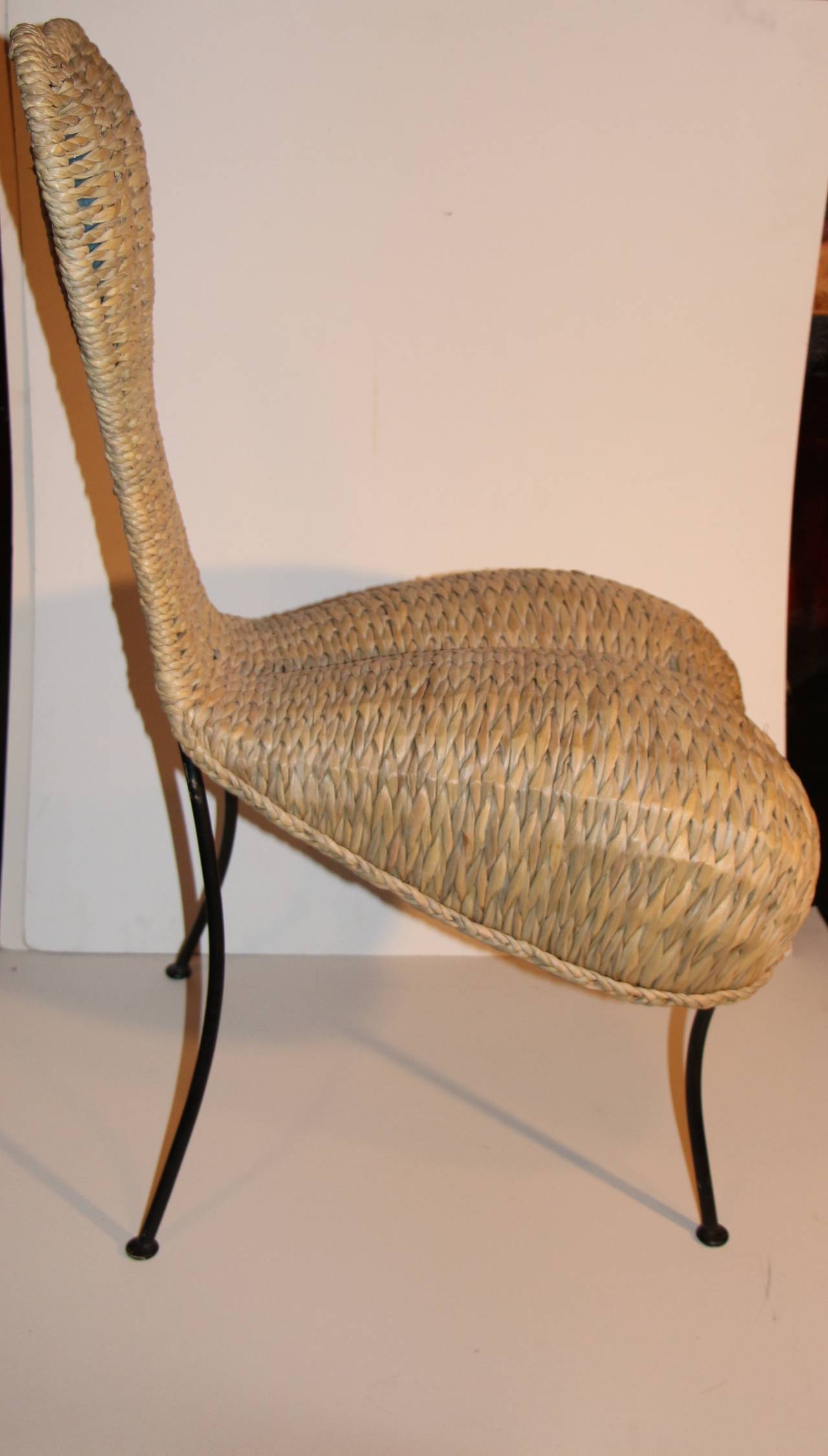 20th Century Sculptural Woven Heart Chair