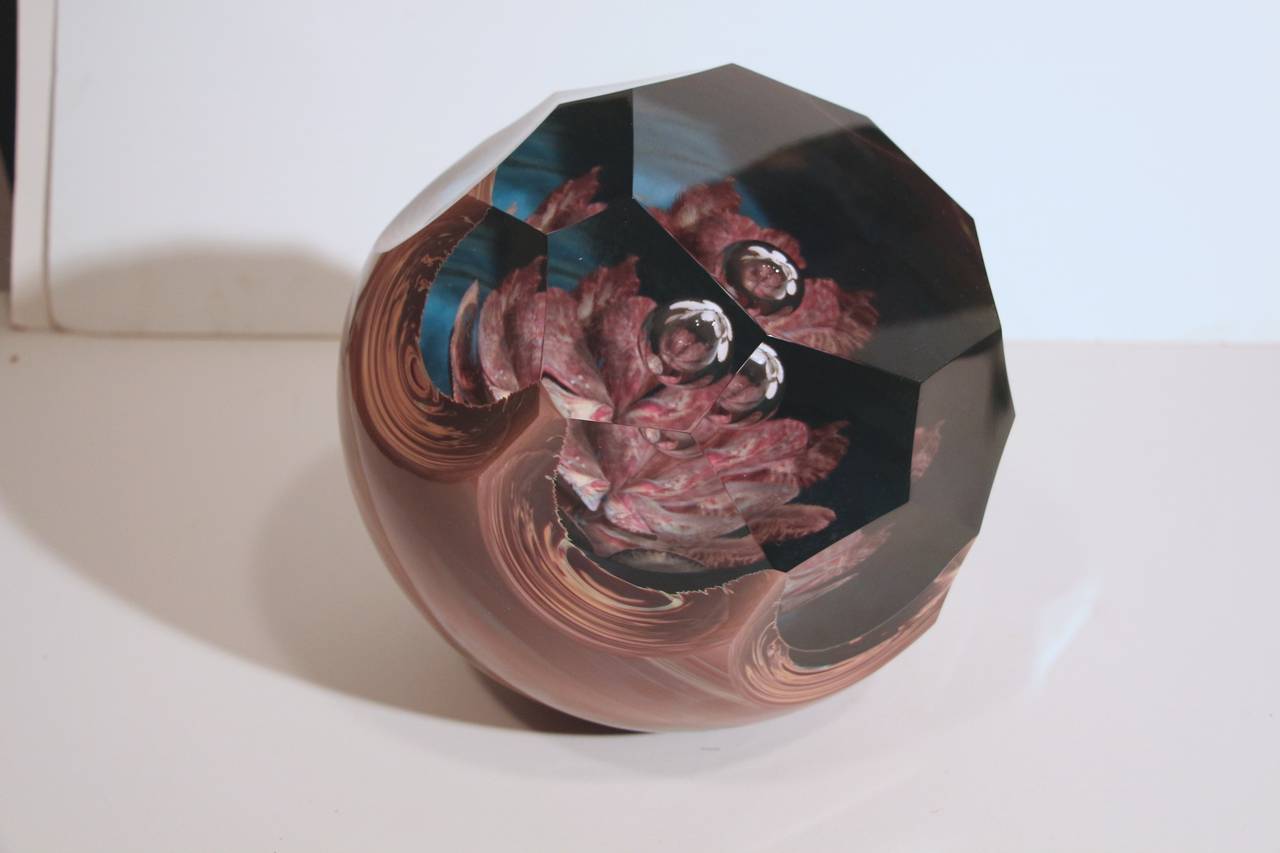 Loredano Rosin Massive Chalcedony Glass Sculpture of a Paperweight 3