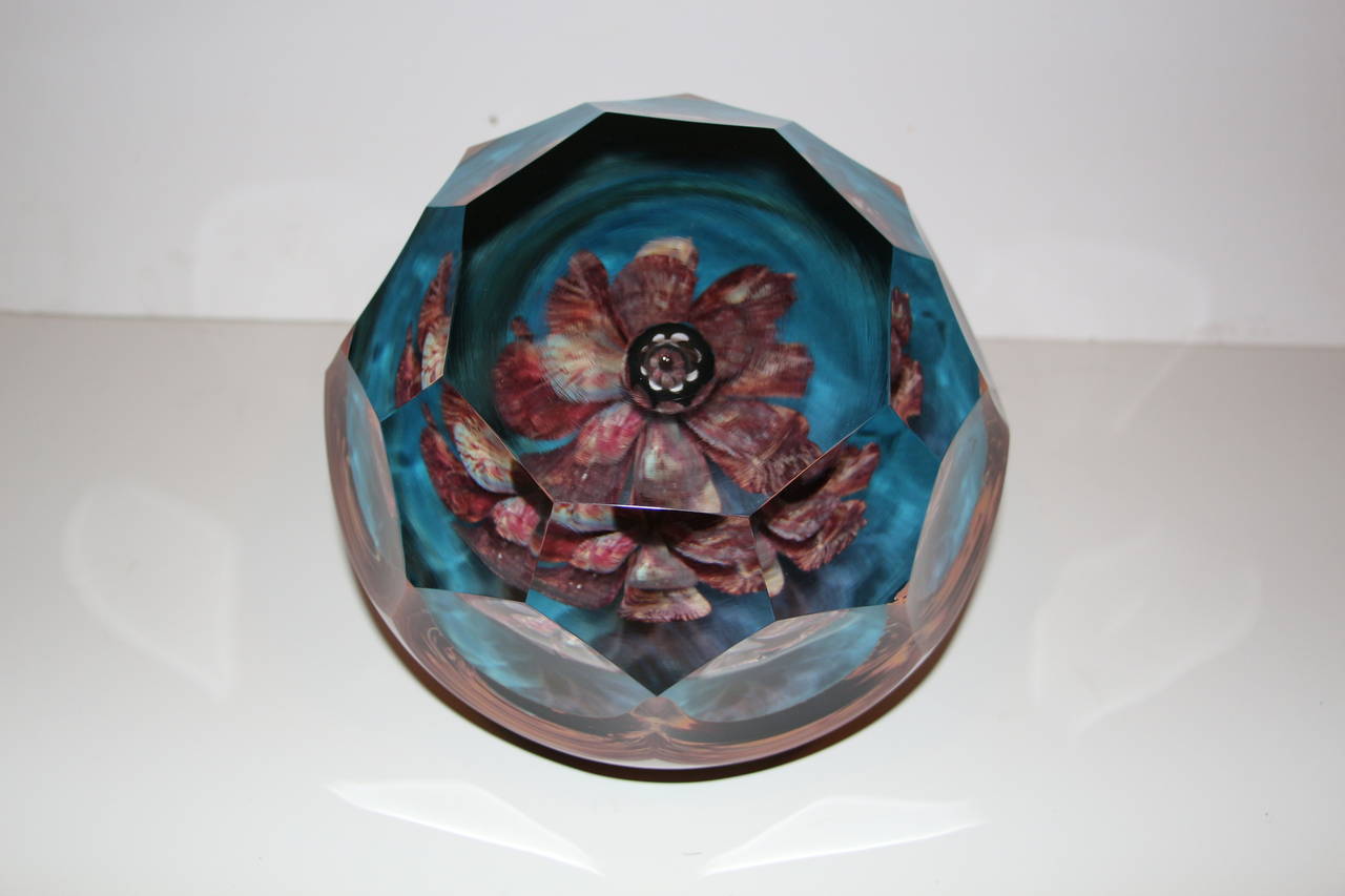 Loredano Rosin Massive Chalcedony Glass Sculpture of a Paperweight In Good Condition In Palm Springs, CA