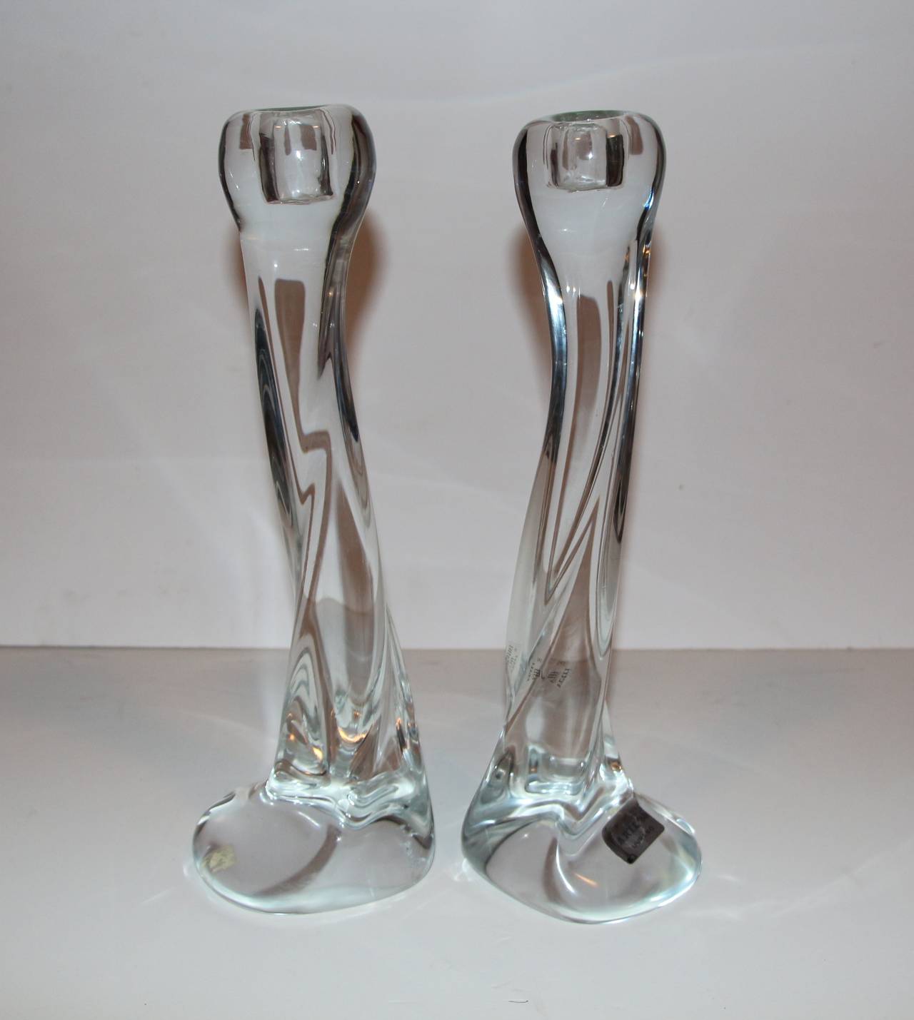 Pair of Murano Renato Anatra Candlesticks In Good Condition In Palm Springs, CA
