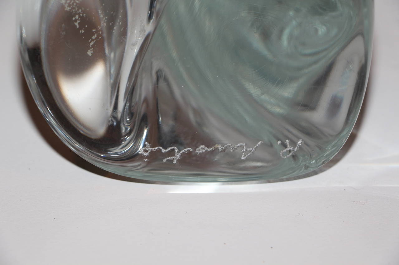 Glass Pair of Murano Renato Anatra Candlesticks