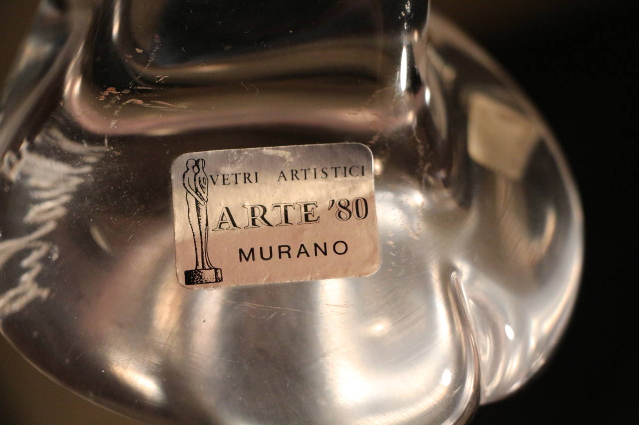 Pair of Murano Renato Anatra Candlesticks 1